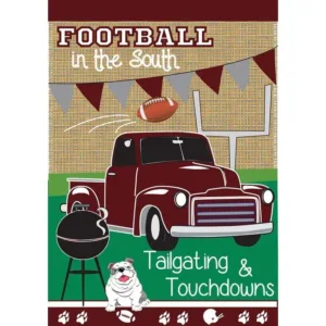 Crimson & Black Tailgate Time Garden Flag - Image 1
