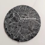 Greenville, SC UV Printed Slate Coasters (Circle)