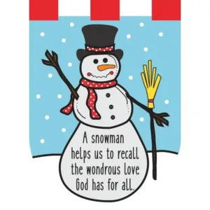 A Snowman Helps Garden Flag 1 A Snowman Helps Garden Flag - Image 1