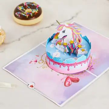 Popup Card Unicorn Birthday