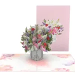Popup card Flower vase