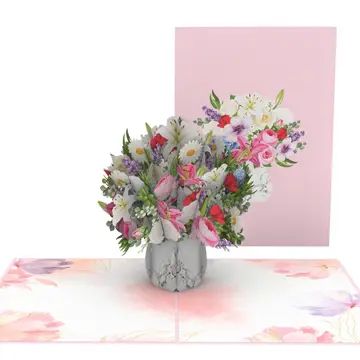 Popup card Flower vase