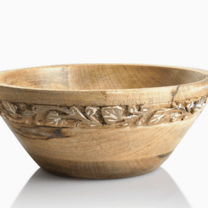 Jasmine Whitewash Wood Decorative Bowl - Medium - Image 1