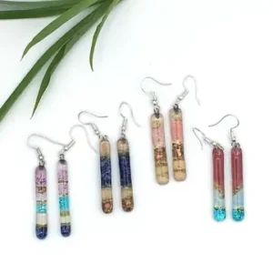 Long Stem Glass Earrings - Image 1