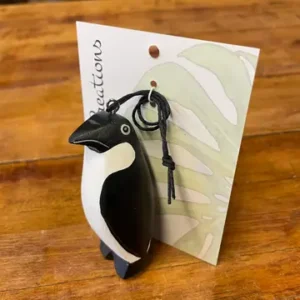 Mini Penguin Balsa Ornament - Image 1