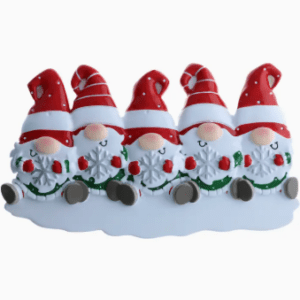 Gnome Family Personalized Ornament - 5