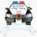 Police Car Busted Ornament 2 Police