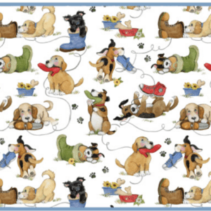 Playful Puppies Terry Towel - Image 1