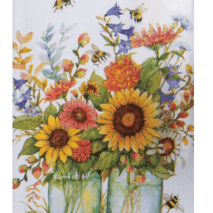Honey Floral Terry Towel - Image 1