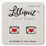 White Love Letter Earrings