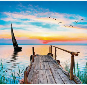 Clementoni Peaceful Lake 500 Piece Jigsaw Puzzle - Image 1