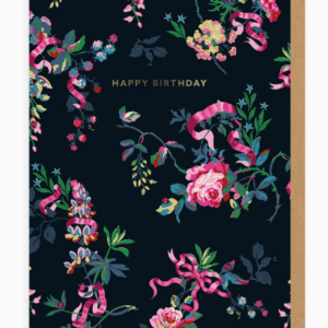 Cath Kidston Happy Birthday Ribbons and Roses Greeting Card - Image 1