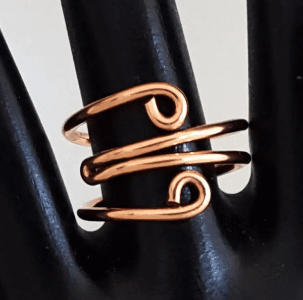 Art Deco Pure Copper Rings
