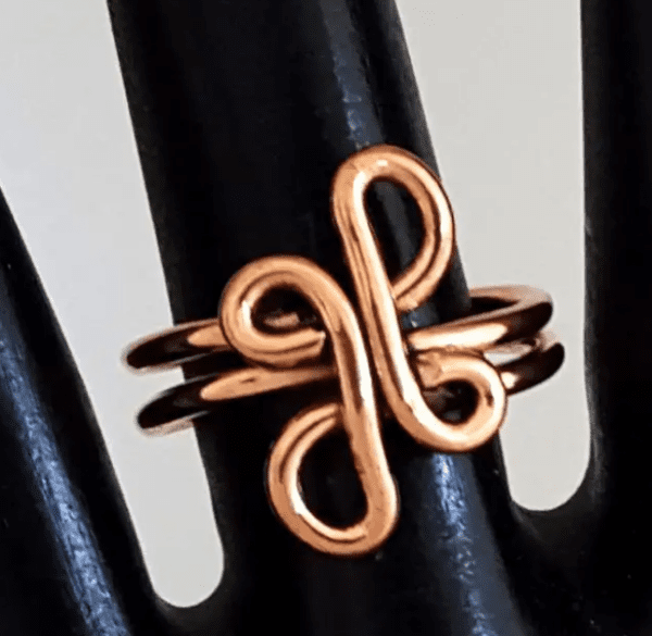 Art Deco Pure Copper Rings