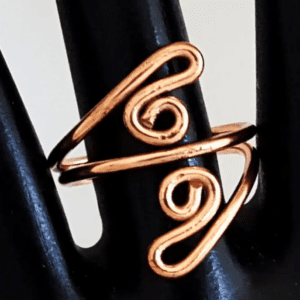 Art Deco Pure Copper Rings