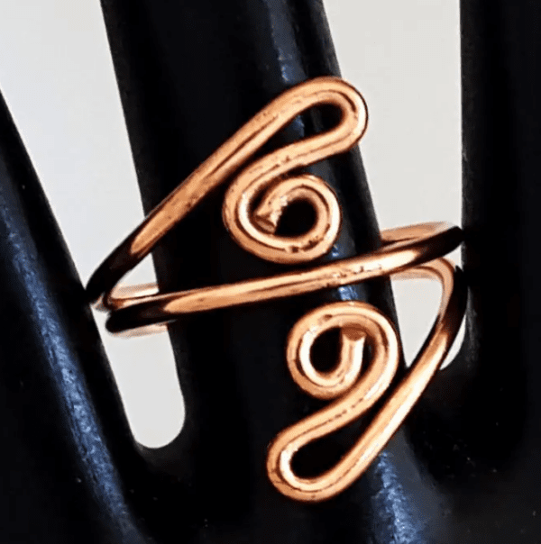 Art Deco Pure Copper Rings