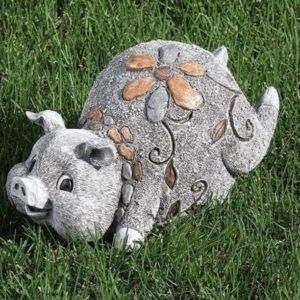 Pig Pebble Statue