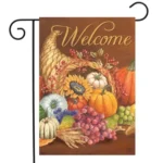 Cornucopia Welcome Garden Flag