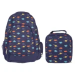 Dino Pattern Backpack Lunchbag Set