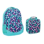 Polka Dot Pattern Backpack Lunchbag Set