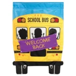 Welcome School Bus Applique Large Flag