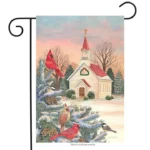 Winter Church Garden Flag