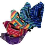 Woven Striped Guatemalan 2 Zipper Fanny Pack