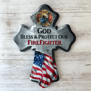 Firefighter Wooden Cross - Image 1