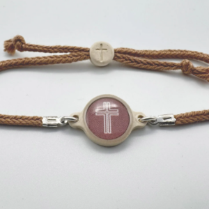 Tap to Pray -Survivor Series Bracelets - Mocha + Cross - Image 1