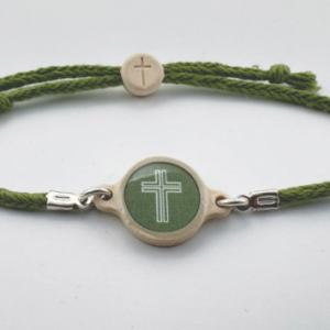 Tap to Pray -Survivor Series Bracelet - Moss + Cross - Image 1