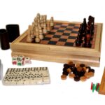 11" WOOD 7 IN 1 GAME SET