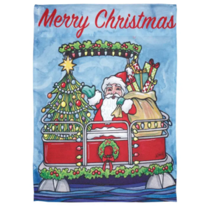 Merry Christmas Pontoon House Flag - Image 1