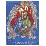 Holy Family With Angel House Flag 3 M070115