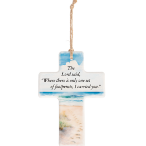 Footprints - Cross Ornament - Image 1